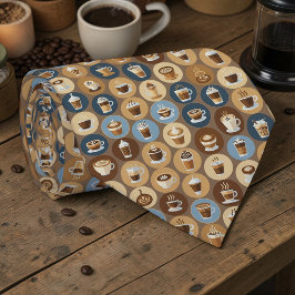 Gravata Personalizada para Amantes de Café Latte