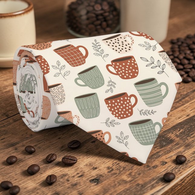 Gravata Personalizada para Amantes de Café Latte (Criador carregado)