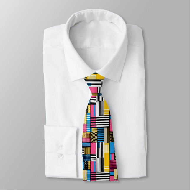 Gravata Personalizada Retro Anos 80 – Moda Elegant (Amarrado)
