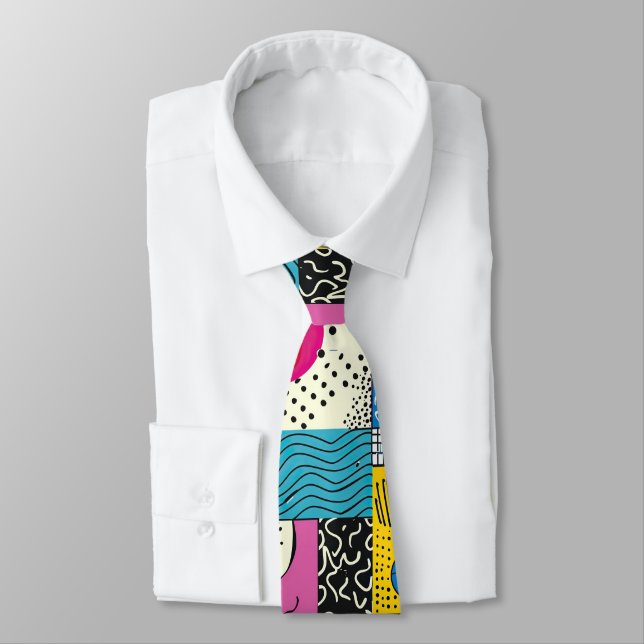 Gravata Personalizada Retro Anos 80 – Moda Elegant (Amarrado)