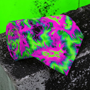 Gravata personalizada Retro Neon Tie-Dye