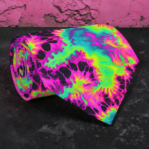 Gravata personalizada Retro Neon Tie-Dye