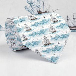 Gravata Personalizada Vida Marinha Náutica