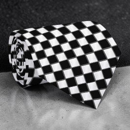 Gravata personalizada xadrez preto e branco