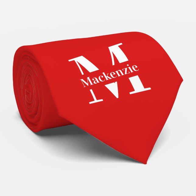 Gravata Personalizado Feito sob Medida Monogramado (Rolled)
