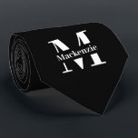 Gravata Personalizado Personalizado Feito Monograma<br><div class="desc">Personalizado Personalizado Made Monogramado por Ricaso - adicione seu próprio monograma/inicial e nome a esta gravata personalizável do pescoço (disponível em outras cores em armazenamento)</div>