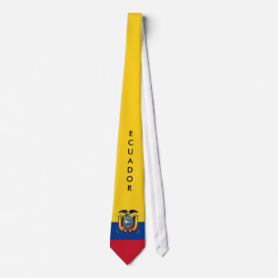 Gravata Personalize o laço da bandeira de Equador