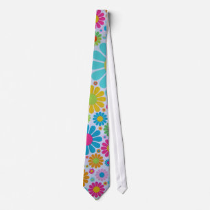 Gravata Personalize o laço Funky retro das flores