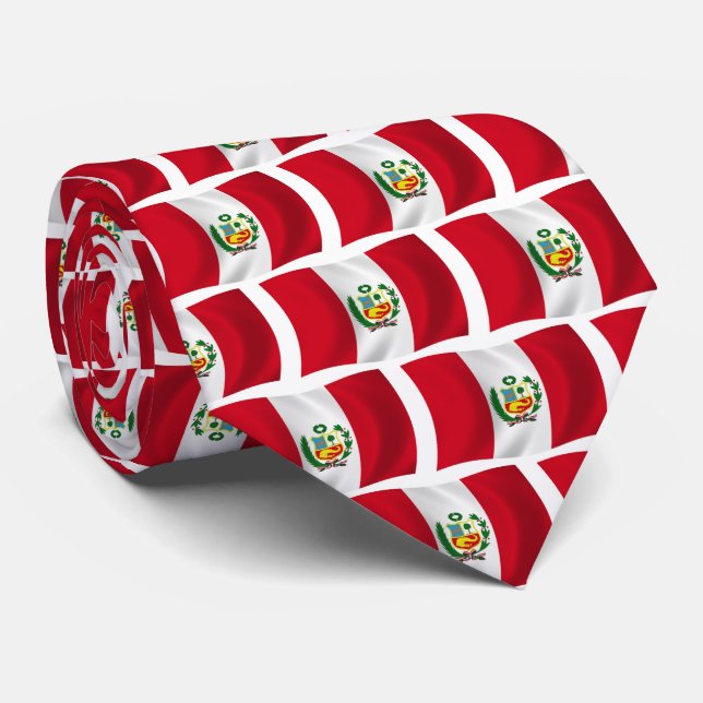 Gravata Peru Flag Tie (Rolled)