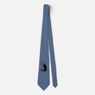 Gravata "Pesca com mosca" Belo Pescador Azul