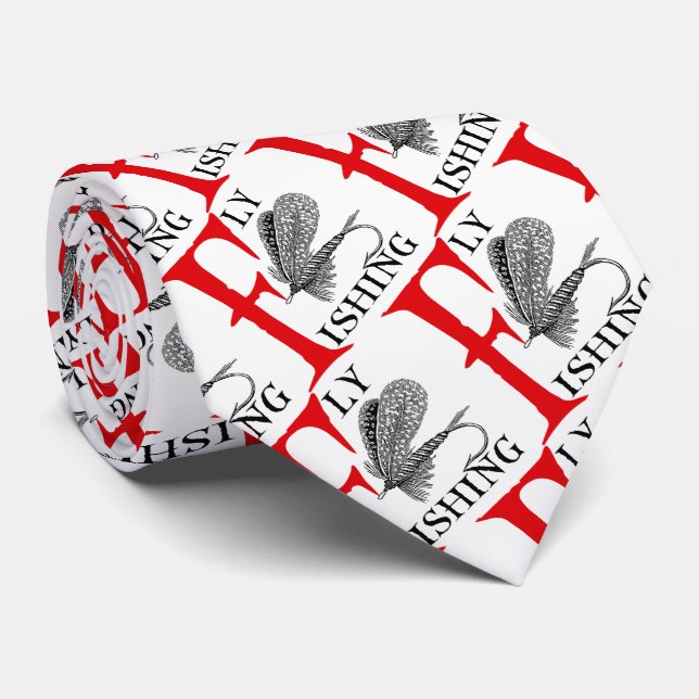 Gravata Pesca com mosca com atração da pesca (Rolled)