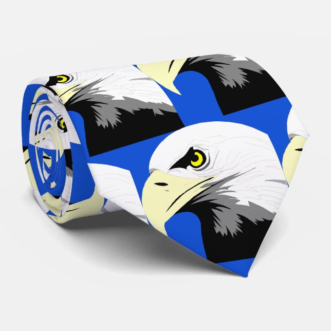 Gravata Pescoço de basebol de futebol negro Eagles (Rolled)