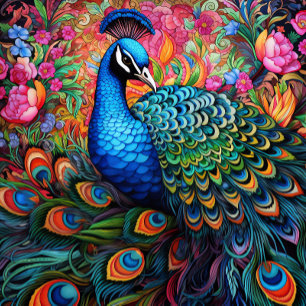 Gravata Pescoço de Peacock Único Elegante
