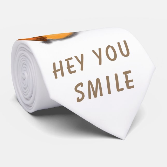 Gravata Pescoço engraçado com patos felizes - Sorria (Rolled)