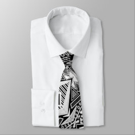 Gravata Pescoço inspirado de Moda de Pista Preta e Branca 