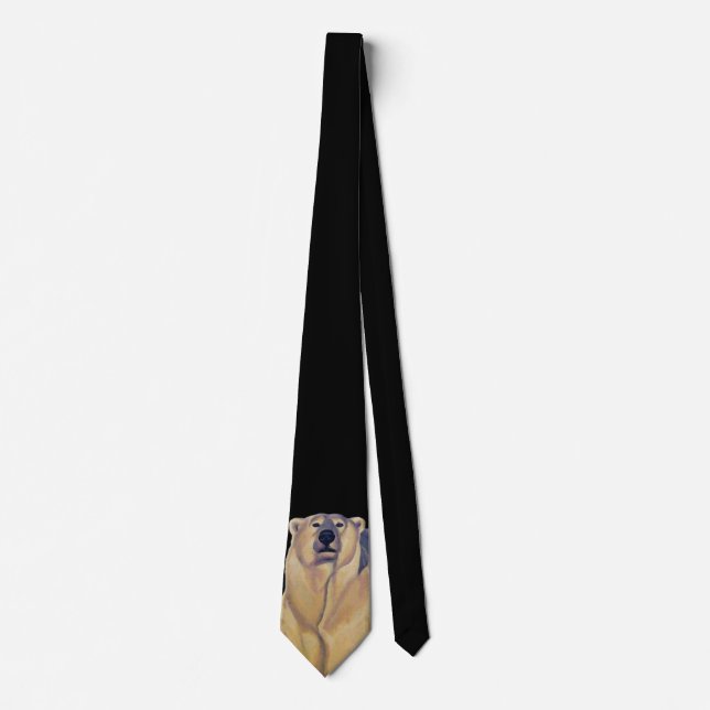 Gravata Pescoços de Arame Urso Polar Personalizáveis (Frente)