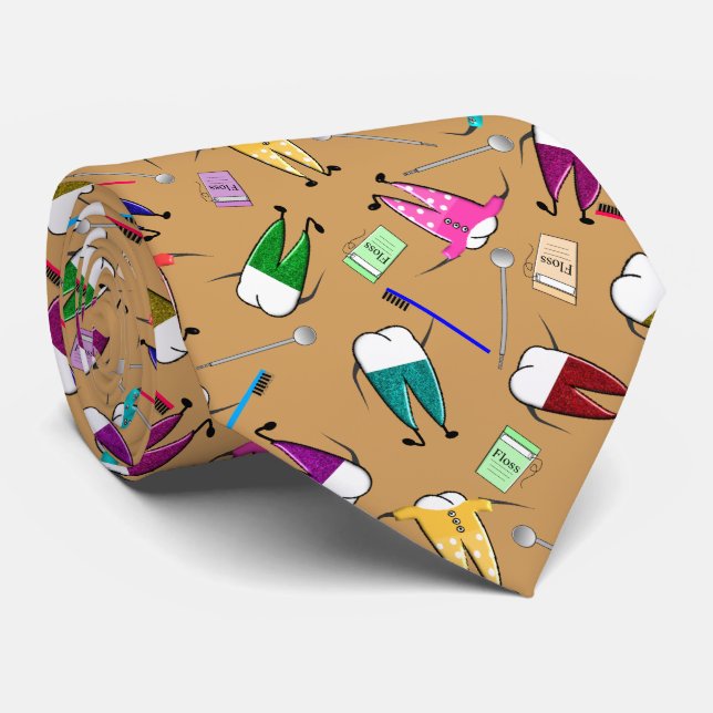 Gravata Pessoas do ouro da arte dos dentes do dentista (Rolled)