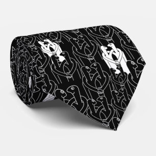 Gravata pessoas felizes (padrão preto)