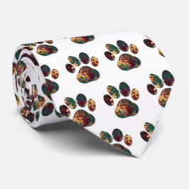 Gravata Pet Silhouette de Ação de Graças Branco