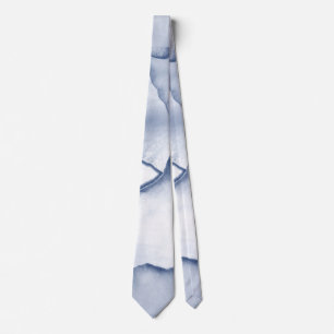 Gravata Pétalas Azuis Pintadas