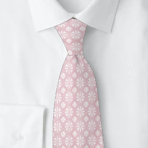 Gravata Pétalas Geométricas Rosa Empoeirado