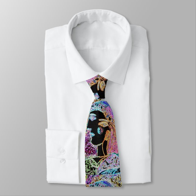 Gravata "peter max art style" mardi gras tie (Amarrado)