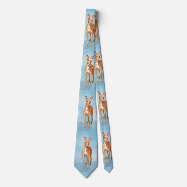 Gravata Pharaoh Hound Painting - Arte Cachorra Original (Frente)