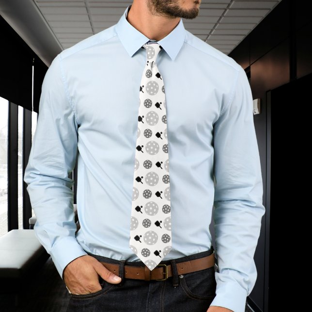 Gravata Pickleball Paddle Cinza White Ball Racket (Criador carregado)