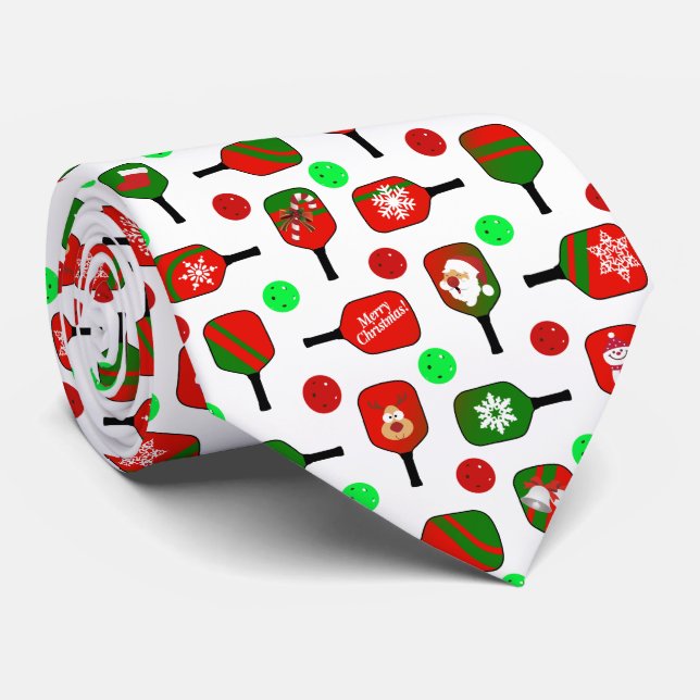 Gravata Pickleball Red Paddles Balls X-Mas (Rolled)