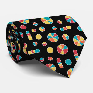 Gravata Pie Circles and Bar Pattern 271019v3 - Black (Círc