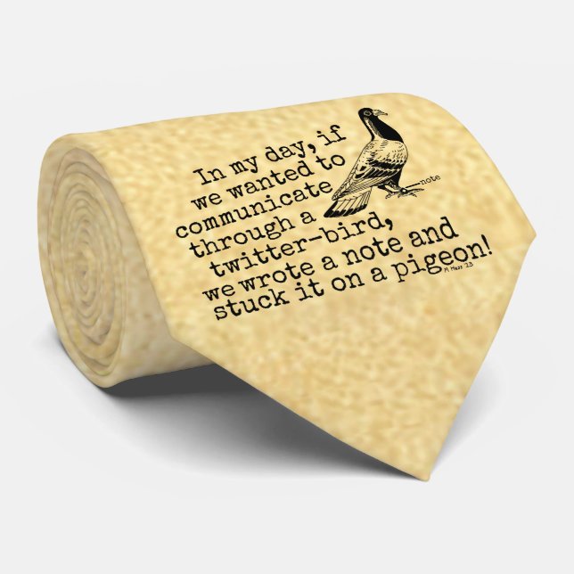 Gravata Pigeon Pássaro da Velha e Engraçado (Rolled)