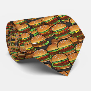 Gravata Pilha de Hamburgers Neck Tie