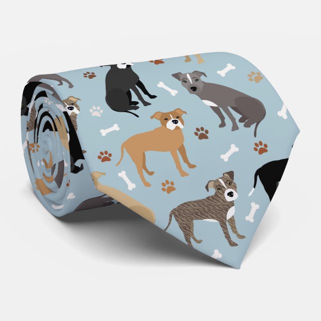 Gravata Pinças e ossos de Pitbull (Rolled)