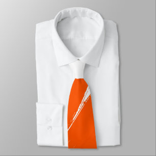 Gravata Pincel Laranja Fundo Branco Moderno #2