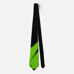 Gravata Pincel Verde Fundo Preto Moderno