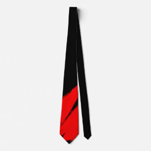 Gravata Pincel Vermelho Fundo Preto Moderno