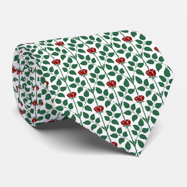 Gravata Pine Green e Red Briar Rosa Tie (Rolled)