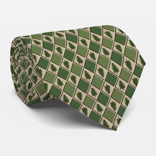 Gravata Pine Trees e Harlequin Neck Tie (Rolled)