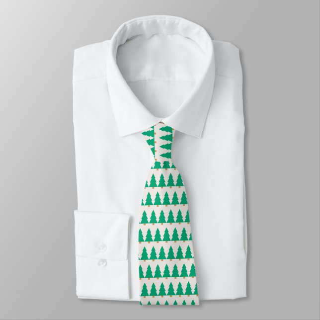 Gravata Pine Trees Holiday Neck Tie (Amarrado)