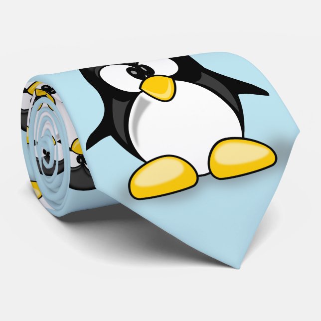 Gravata pinguim bonito doce dos desenhos animados (Rolled)