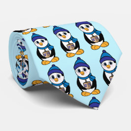 Gravata Pinguim com um Dreidel em Hanukkah