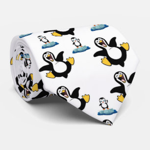 Gravata Pinguins de Designer Masculino