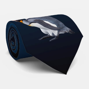 Gravata Pinguins-Rei Empatam (Azul/Preto)