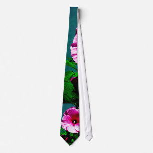 Gravata Pink Hibiscus Tie