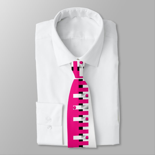 Gravata Pink Piano para uma Afirmação de Estilo Mu (Amarrado)
