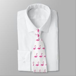 Gravata Pink & White Flamingo Tie