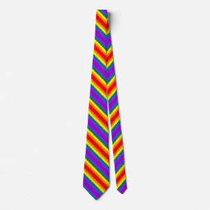 Gravata Pino de Strik Diagonal com Sinalizador LGBT+