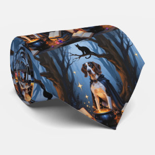 Gravata Pintura Caprichosa de Halloween do Bluetick Coonho