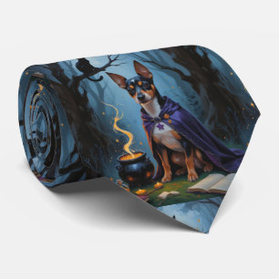 Gravata Pintura caprichosa de Halloween do cão Affenpinsch