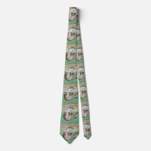 Gravata Pintura de Lontra do Rio Reprodutor